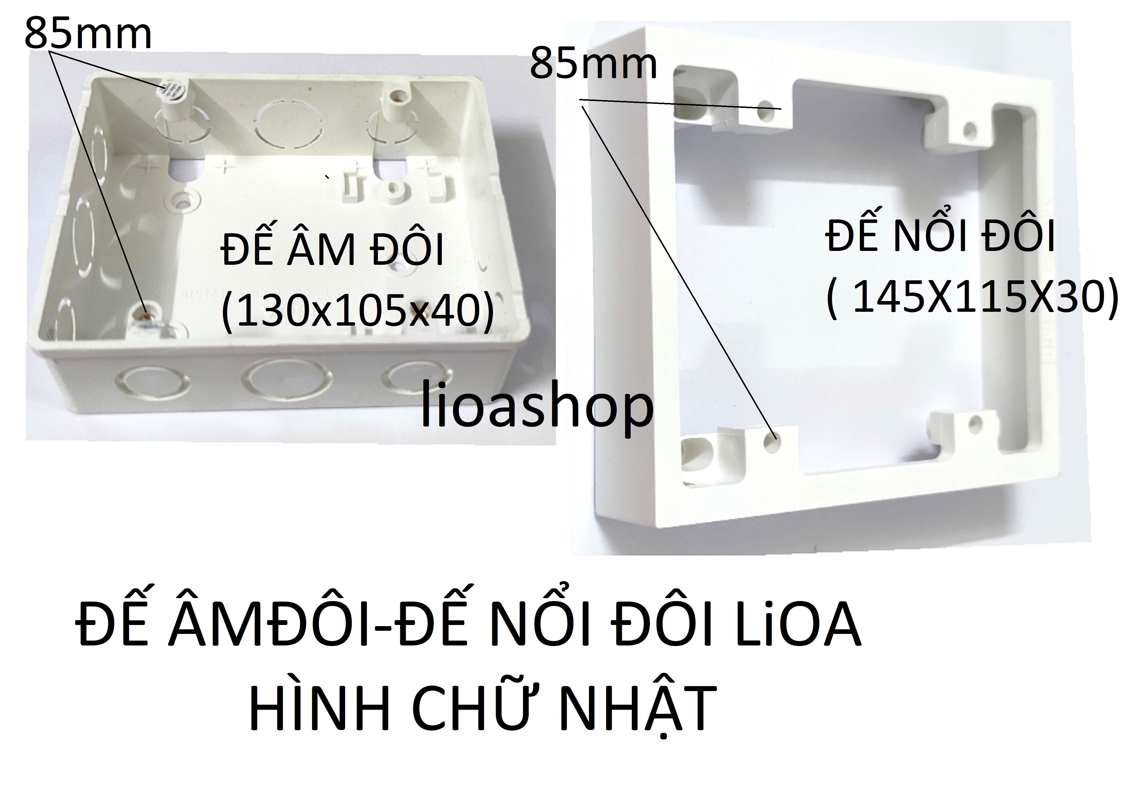 ĐẾ ÂM ĐÔI - ĐẾ NỔI  ĐÔI CHỮ NHẬT LiOA
