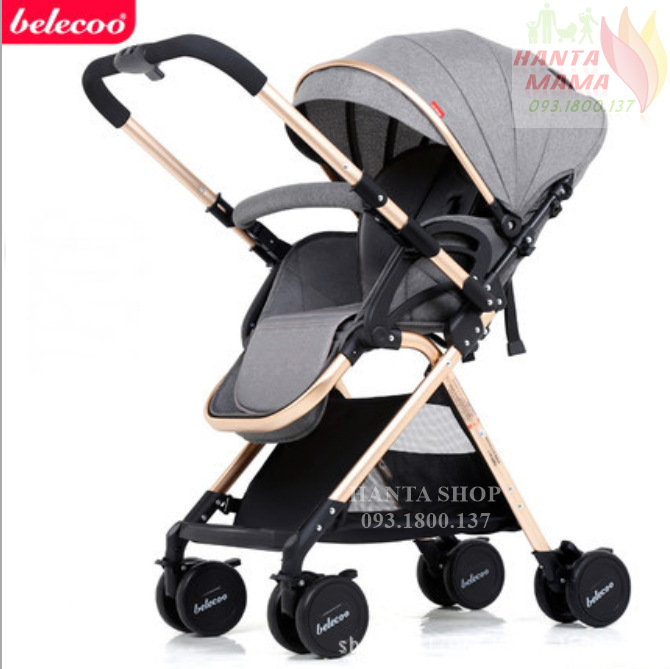 Xe đẩy Belecoo A8 2 chiều 3 tư thế, xe đẩy em bé