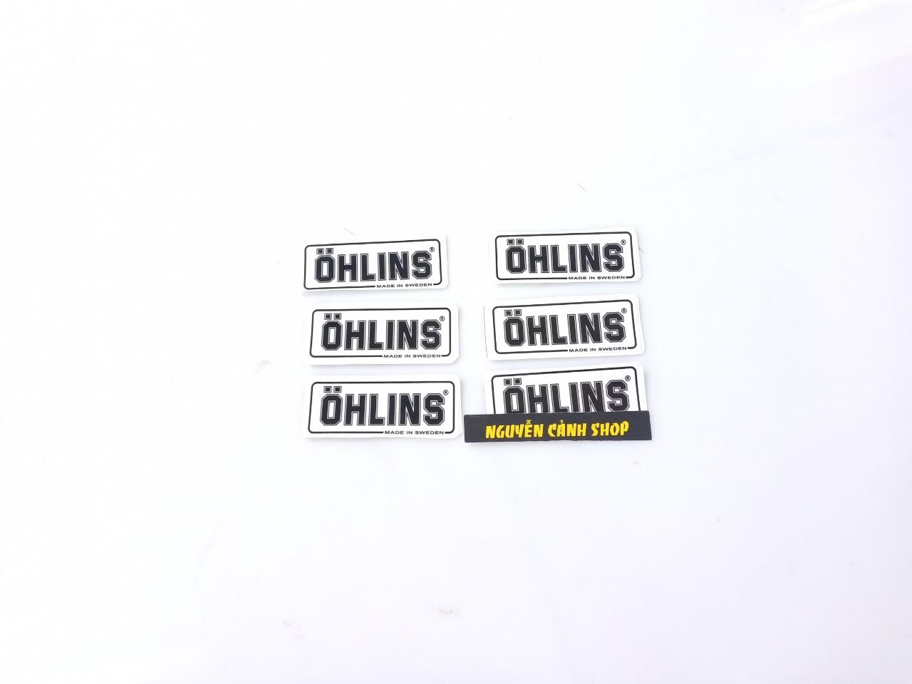 2 tem ohlins dán cho phuộc xe máy