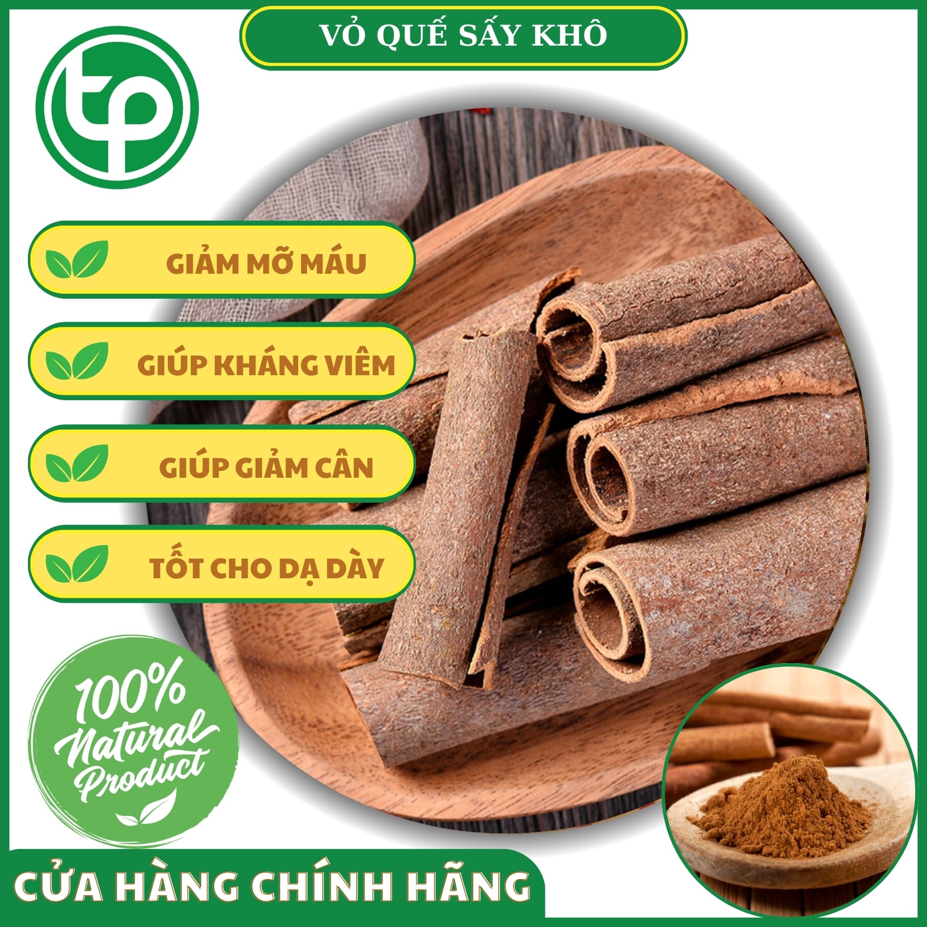 [Hàng mới về] Vỏ quế khô 1kg - Hàng sạch thơm chuyên dùng để sắc nước và pha trà - Thảo Dược Tấn Phát