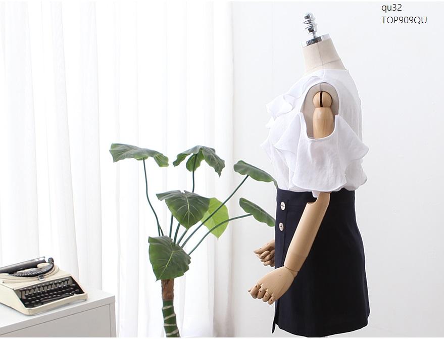 TOP909QU ÁO KIỂU NỮ KHOÉT VAI