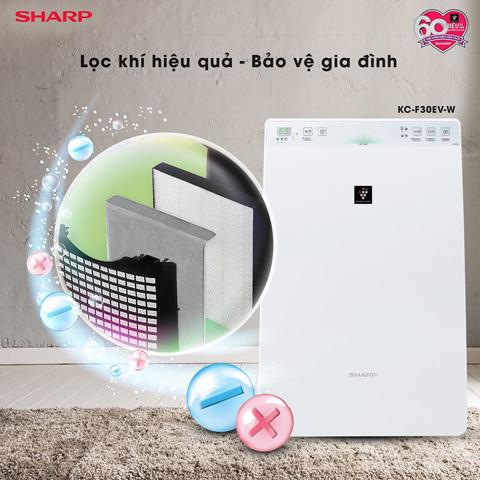 Máy Lọc Khí Tạo Ẩm Sharp KC-F30EV-W