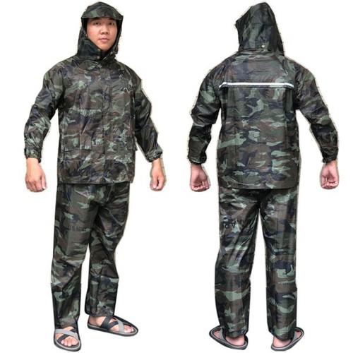 Bộ áo mưa vải dù cao cấp 2 lớp từ 52kg - 75kg chống thấm
