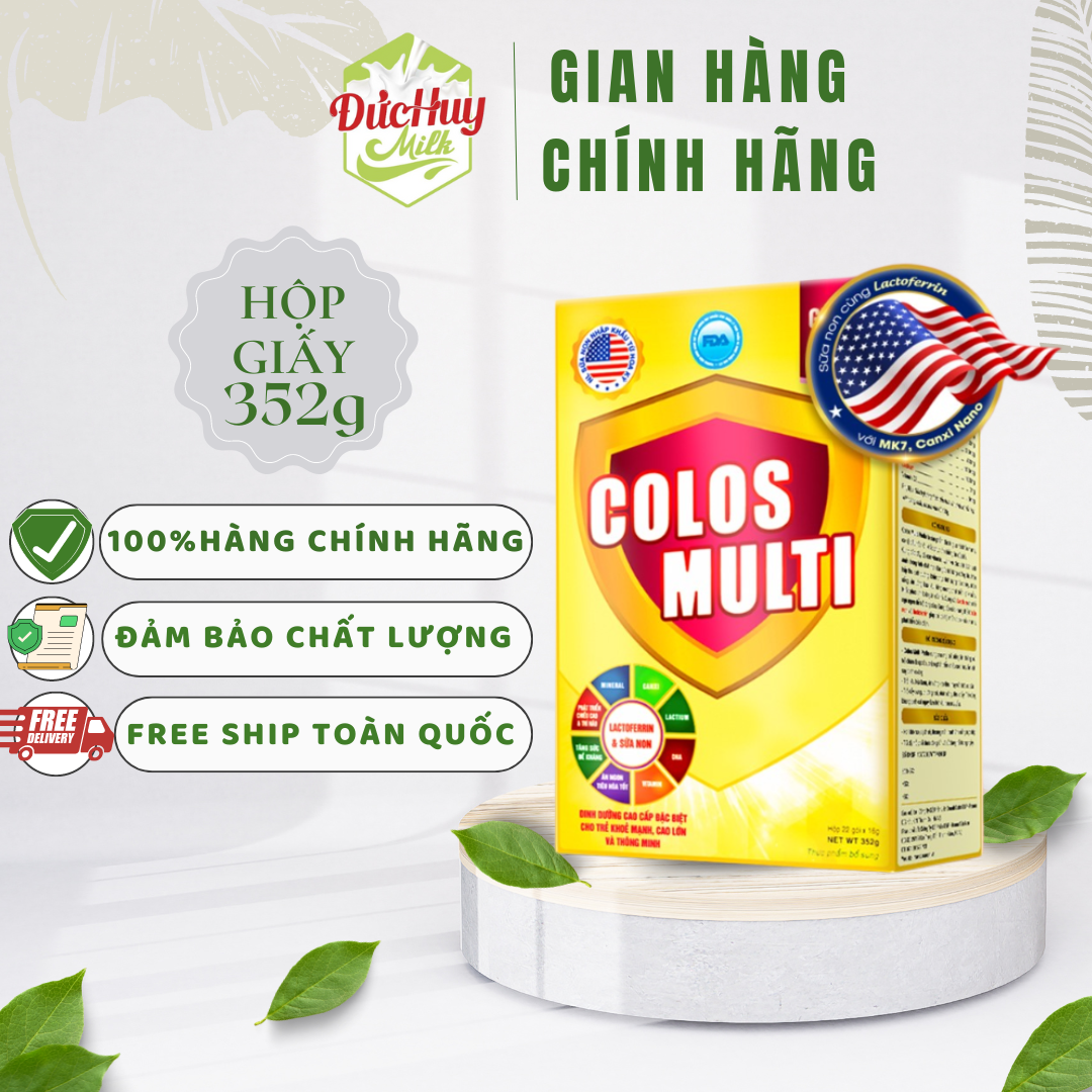 Sữa non Colosmulti Grow IQ hộp 22 gói x 16g giúp bé phát triển chiều cao và trí thông minh