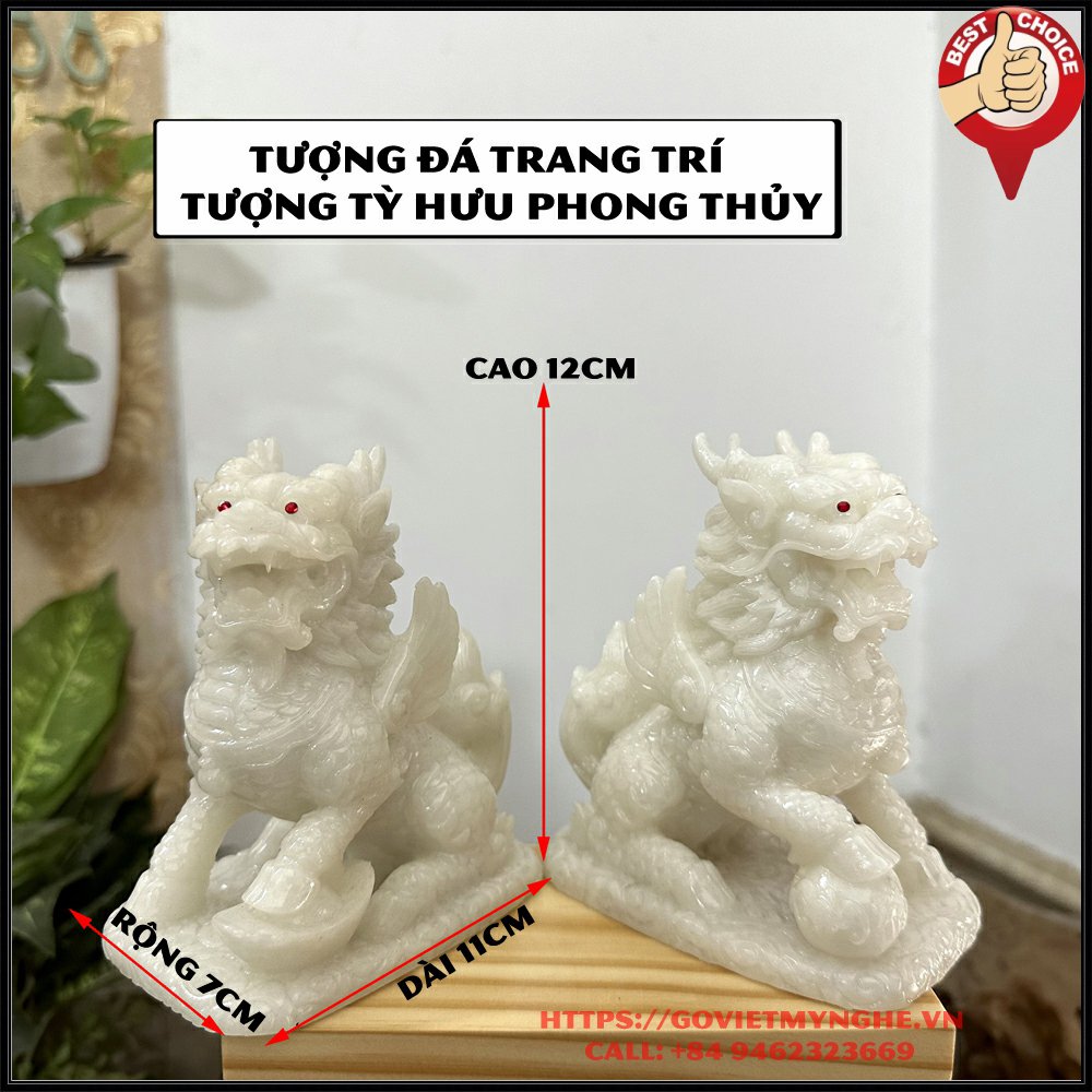 [HCMC] pair of Feng Shui Palm stone statue-small rock-height 12cm
