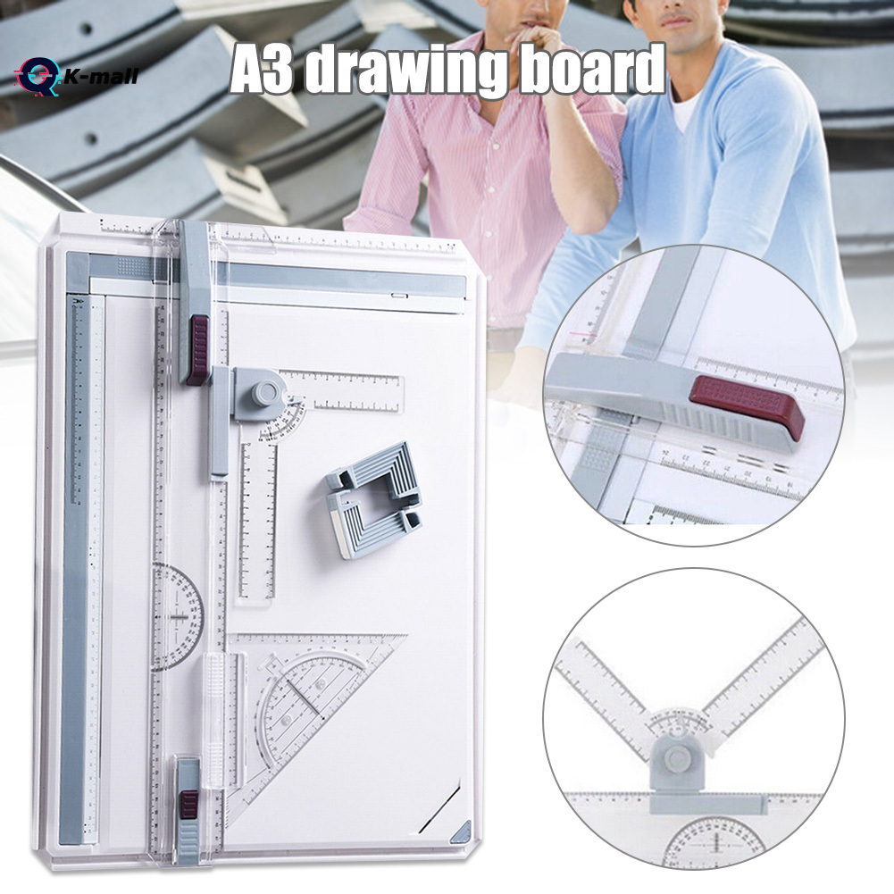 K-Mal Drawing Board A3 Drafting Tables with Parallel Motion Angle Measuring System