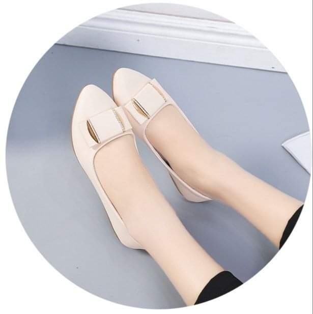 Giày búp bê da mềm đế cao su êm chân cao 2p