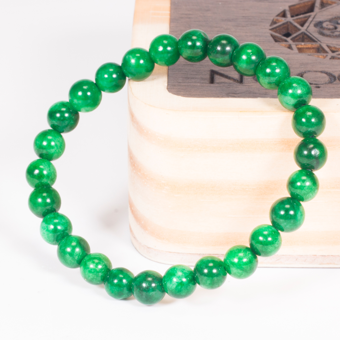 Vòng tay đá cẩm thạch sơn thủy mệnh hỏamộc - Ngọc Quý Gemstones