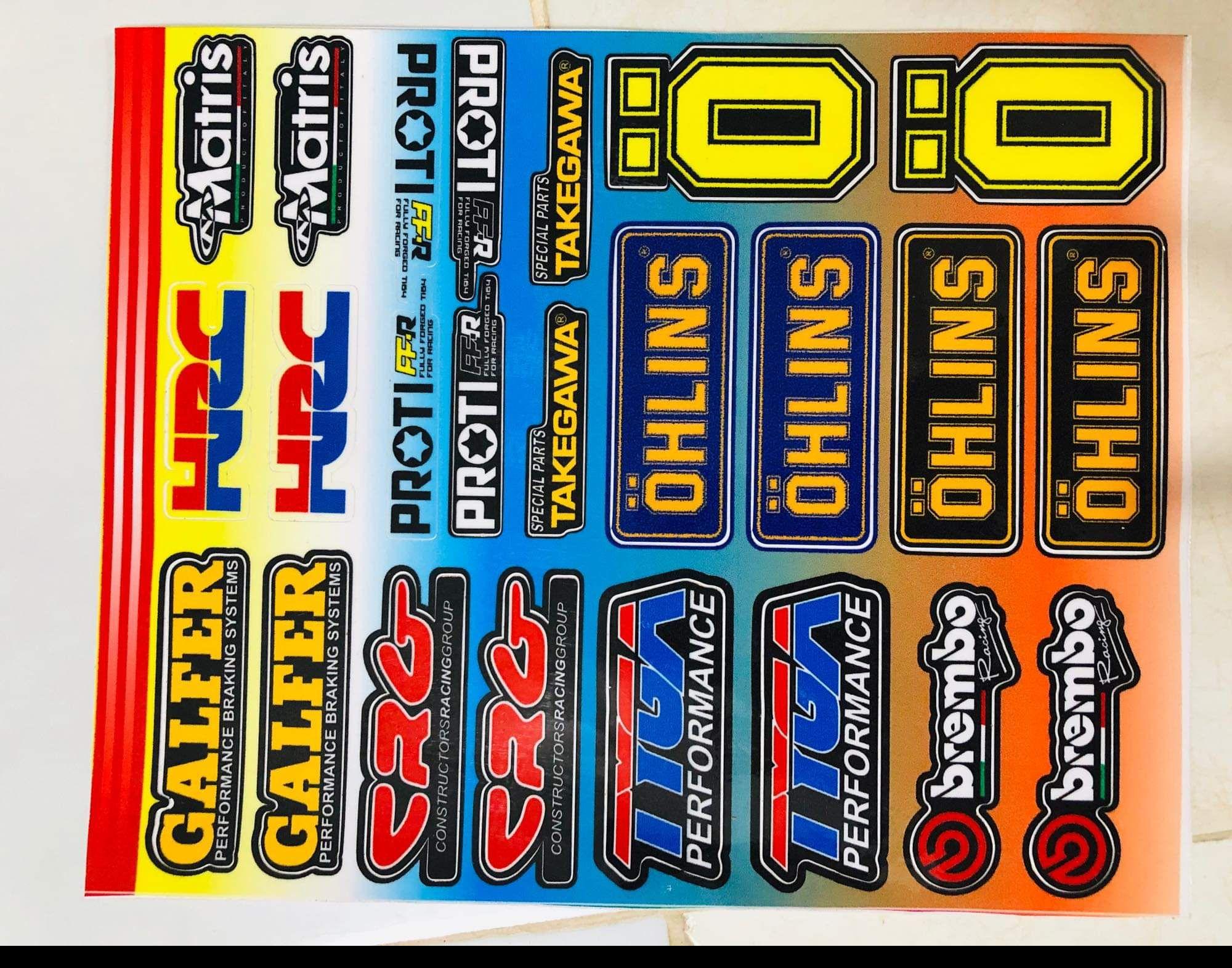 Tem logo trọn bộ dán xe máy 18x25cm