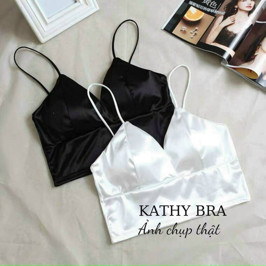 A09 Áo Bra Phi Lụa Áo Lót Nữ Có Mút Ngực Hàng Quảng Châu