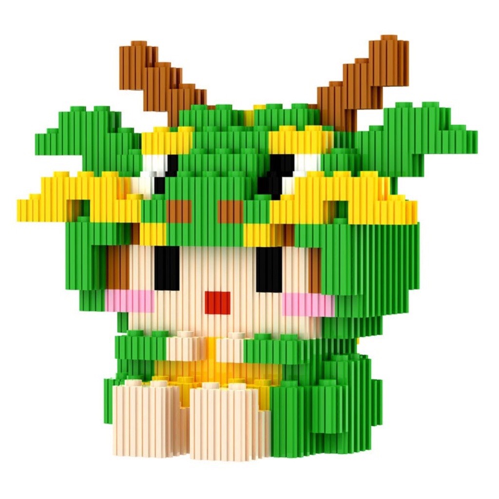 Mô hình lắp ráp lego mini 3d 12 con giáp
