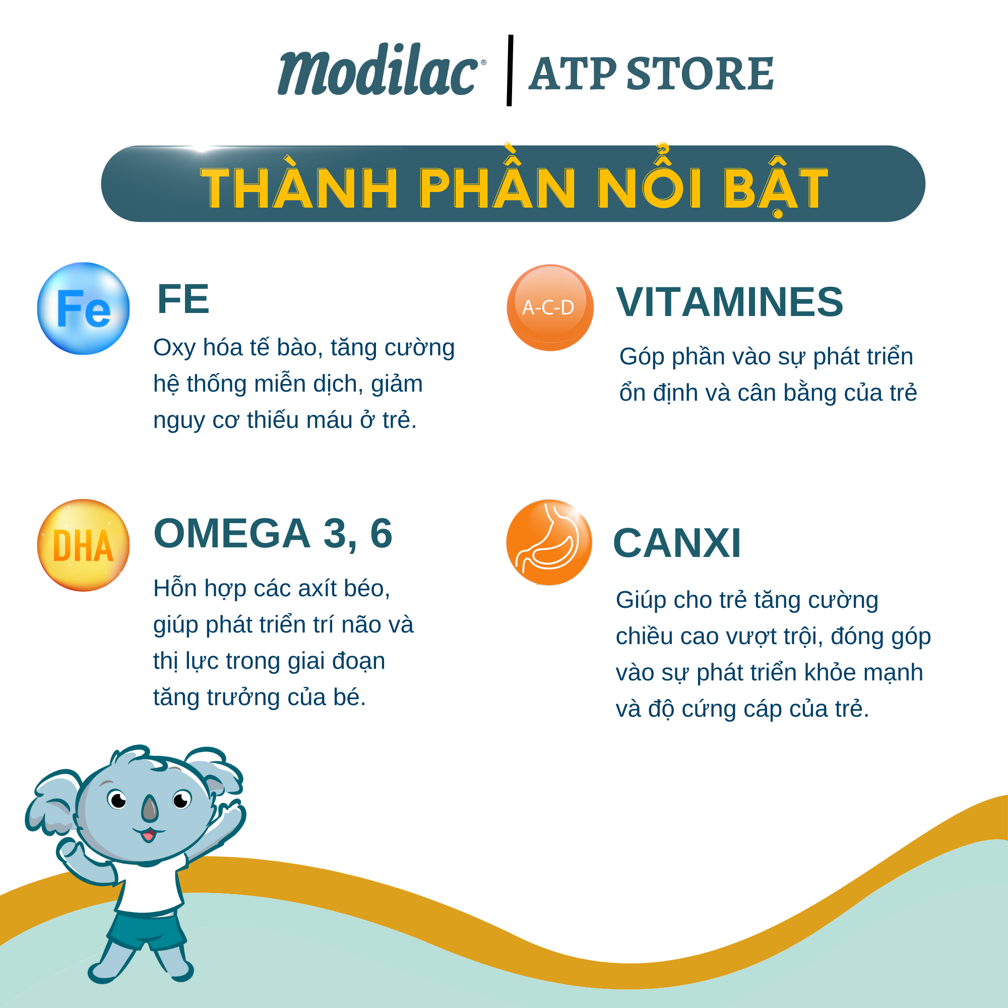 Combo 2 sản phẩm MODILAC DOUCÉA 2 và MODILAC DOUCÉA 3