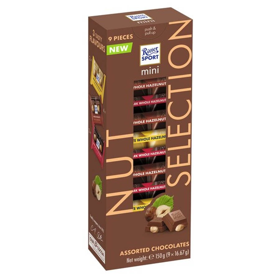 Sô cô la Ritter Sport Mix Mini Tower Chocolate 133g, Nut Selection