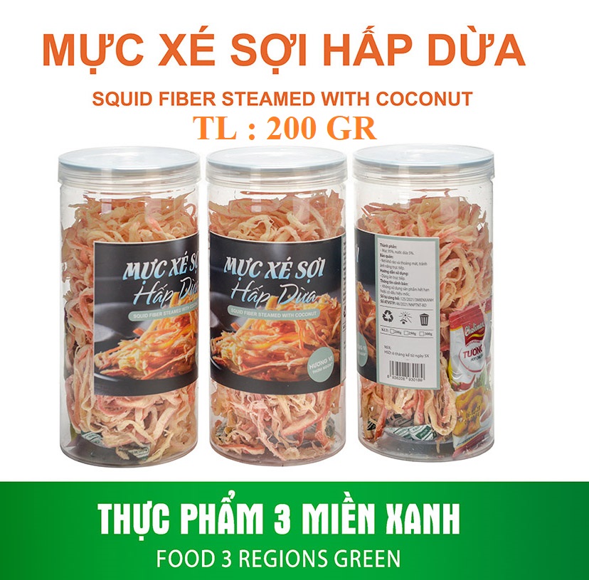 Mực Sợi Hấp Dừa - 200g - 540ml - A40