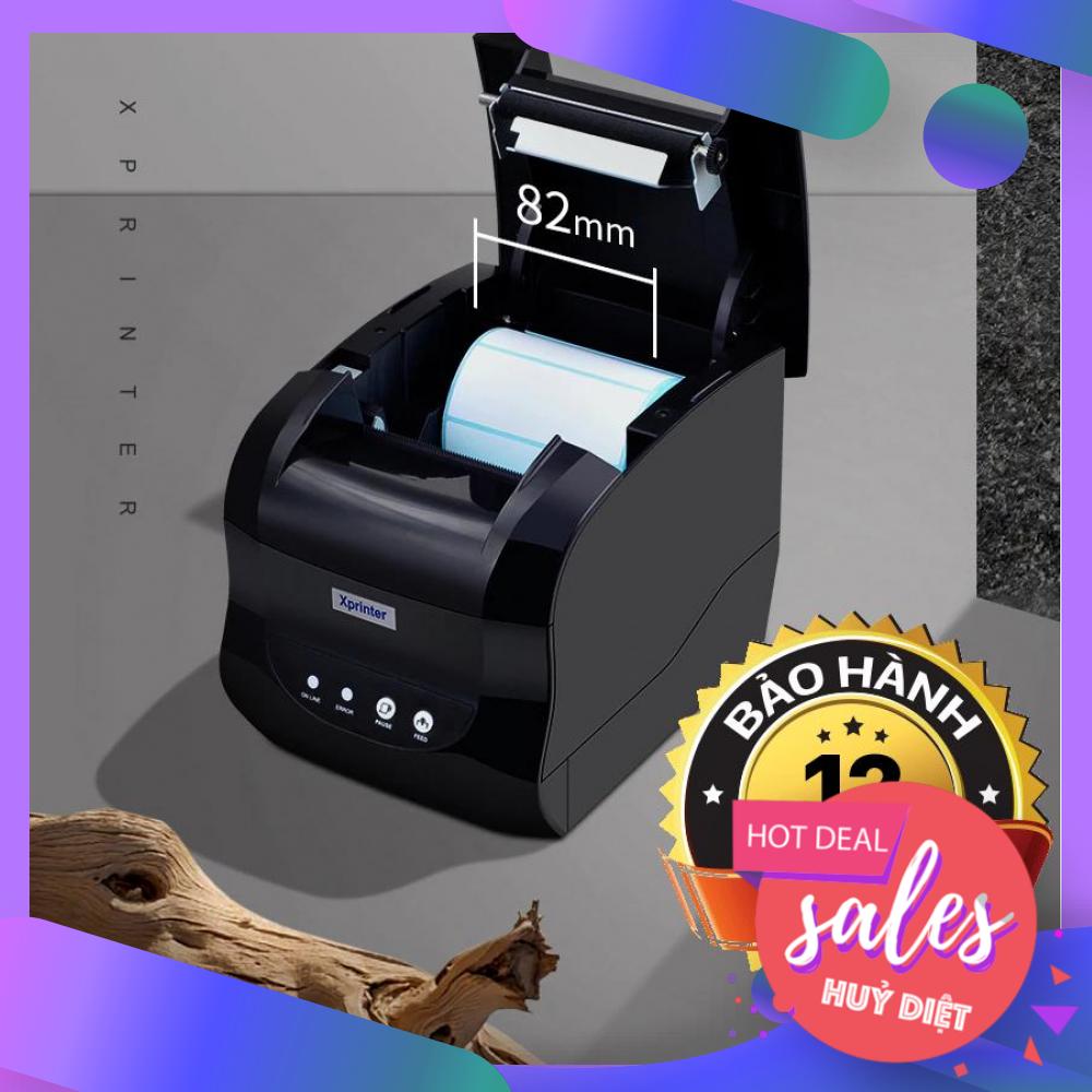 BÁO GIÁ MÁY IN TEM NHÃN DECAL | Shopee Lazada Sendo Tiki mới nhất 4 Máy In Tem Nhãn Mã Vạch XP365B (khổ in 80mm, in nhiệt trực tiếp lên giấy decal)