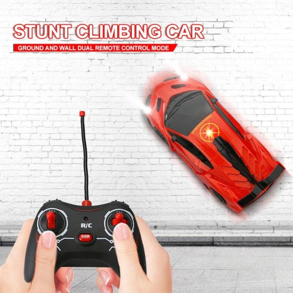 Wall Climbing Car Remote Control Vehicles RC Car Powerful Climb Remote Control Radio Controlled Racing Stunt with LED Lights 360 Degree Rotating Stunt Crea