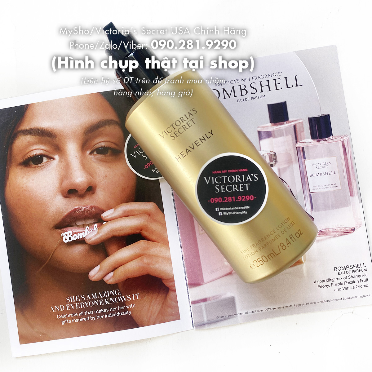 [250ml] Xịt thơm toàn thân, Sữa dưỡng thể hương nước hoa Heavenly Mới từ Mỹ