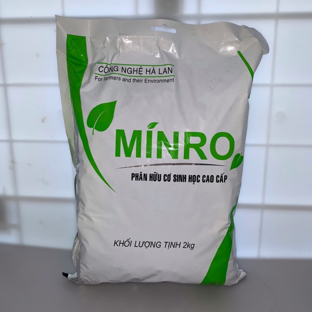 PHÂN BÓN HỮU CƠ SINH HỌC MINRO (VIÊN NỞ) bịch 2kg