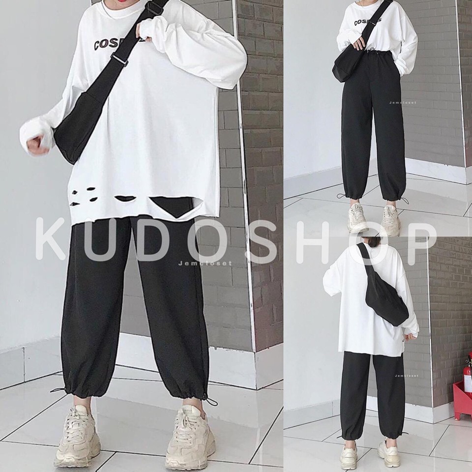 SET ÁO COS QUẦN RÚT DÂY EO CÁ TÍNH  / SET QUẦN BOM UNISEX