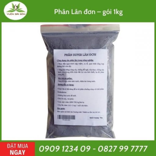 ( Combo 5 gói ) Phân Lân nguyên chất (gói 1kg) dùng bón lót cho cây trồng, kích mầm chồi hoa (Vườn Sài Gòn - Vuon Sai Gon).