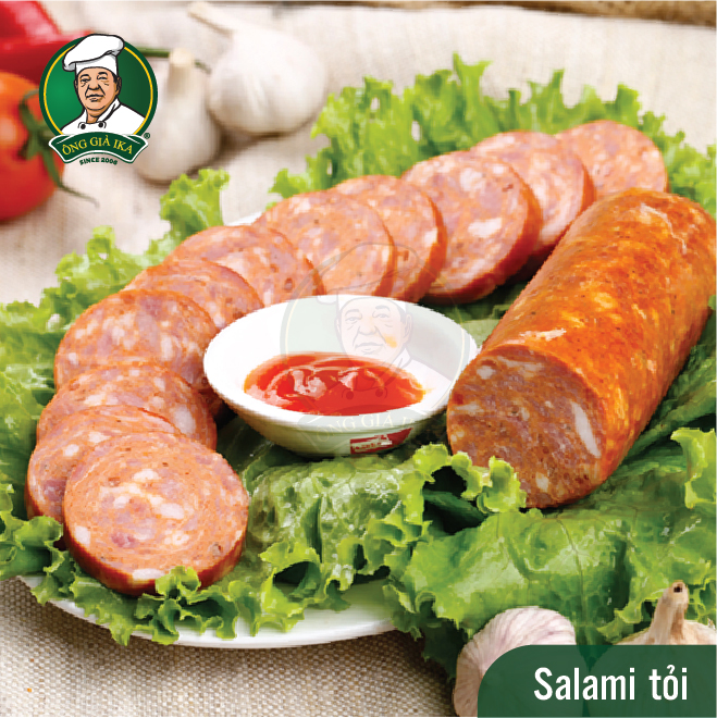 [  Chỉ giao HCM & Hà Nội ] Salami tỏi 200g Ông già Ika