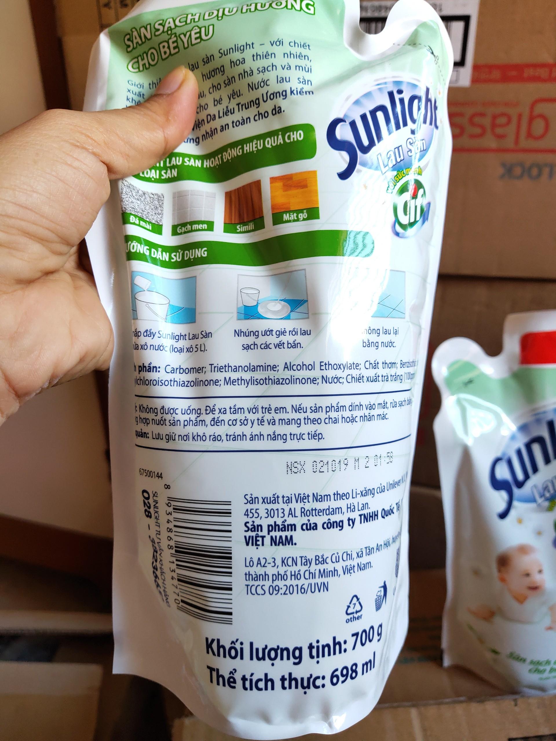 [HCM]Combo 2 túi Nước Lau Sàn Sunlight (700gx2 túi)