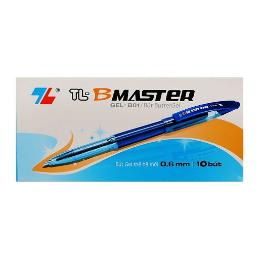 HỘP 10 CÂY BÚT BMASTER GEL-B01 ( mực xanh )  (bút nước)