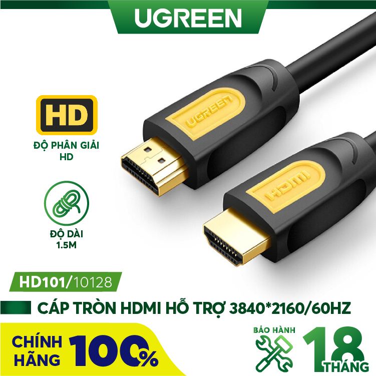2.0 standard hdmi signal cable support 4k * 2k resolution 60hz ugreen 10128 1.5m gold