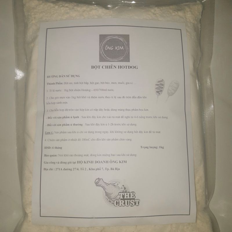 [HCM]Bột chiên Hotdog Ông Kim 1kg
