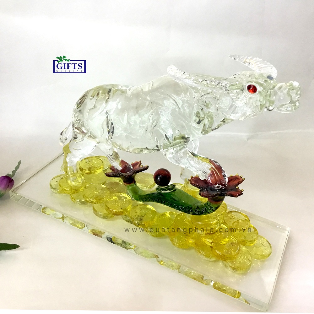 Tượng trâu phong thủy màu Trắng