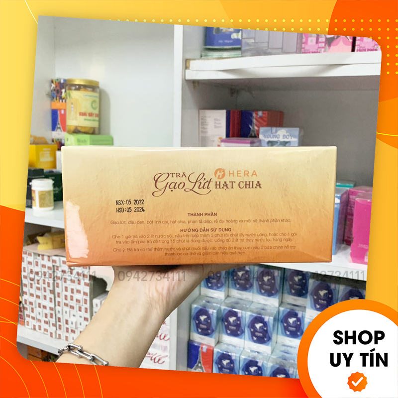 [Chính hãng] Trà gạo lứt Hera - Gạo lứt hạt chia Hera 2021