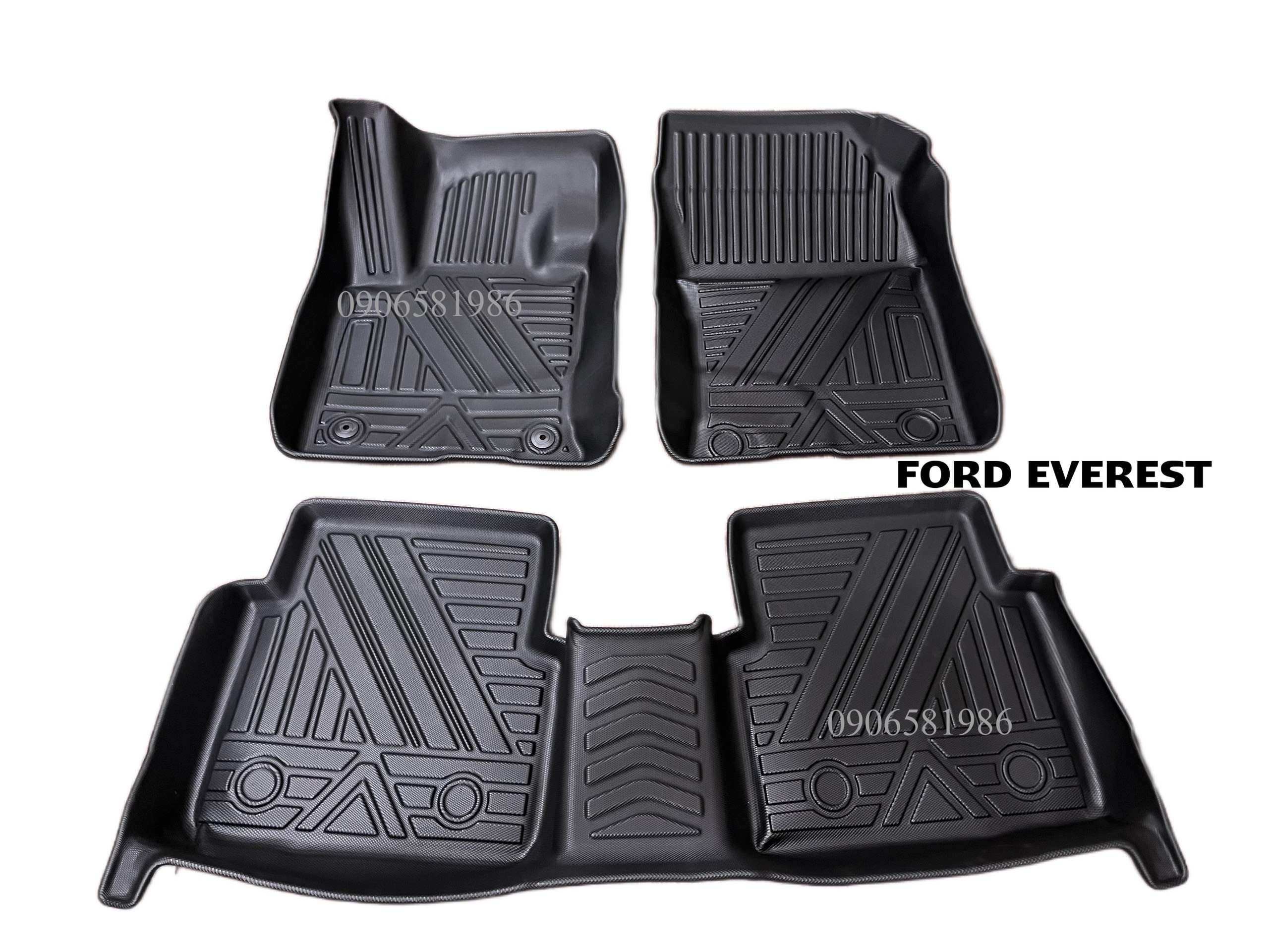 Ford Everest Thảm Sàn TPE Chuẩn Form Xe