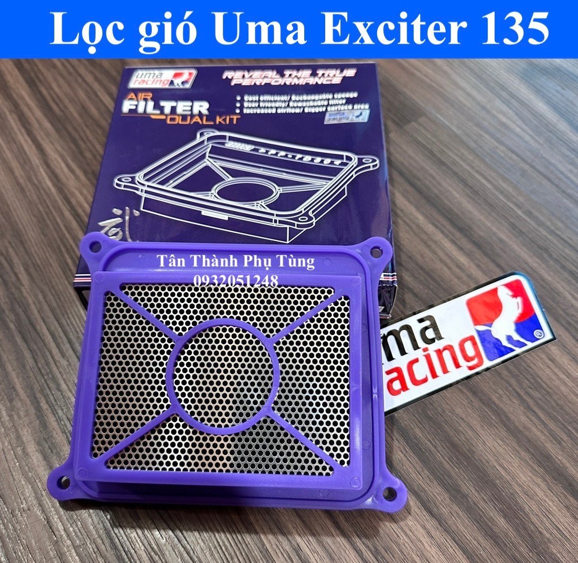 Lọc gió uma chính hãng: vario, exciter135, exciter 150, raider fi, winner, winner x, sonic