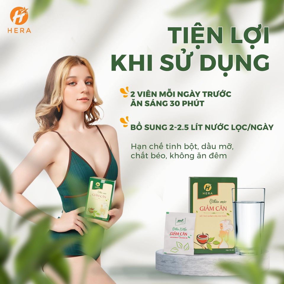 Thảo Mộc Giảm cân Hera Plus Hộp 30 Viên
