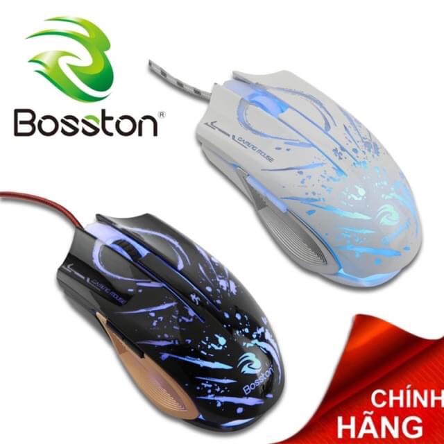 Chuột Chơi Game Có Dây Bosston GM100 2400DPI LED