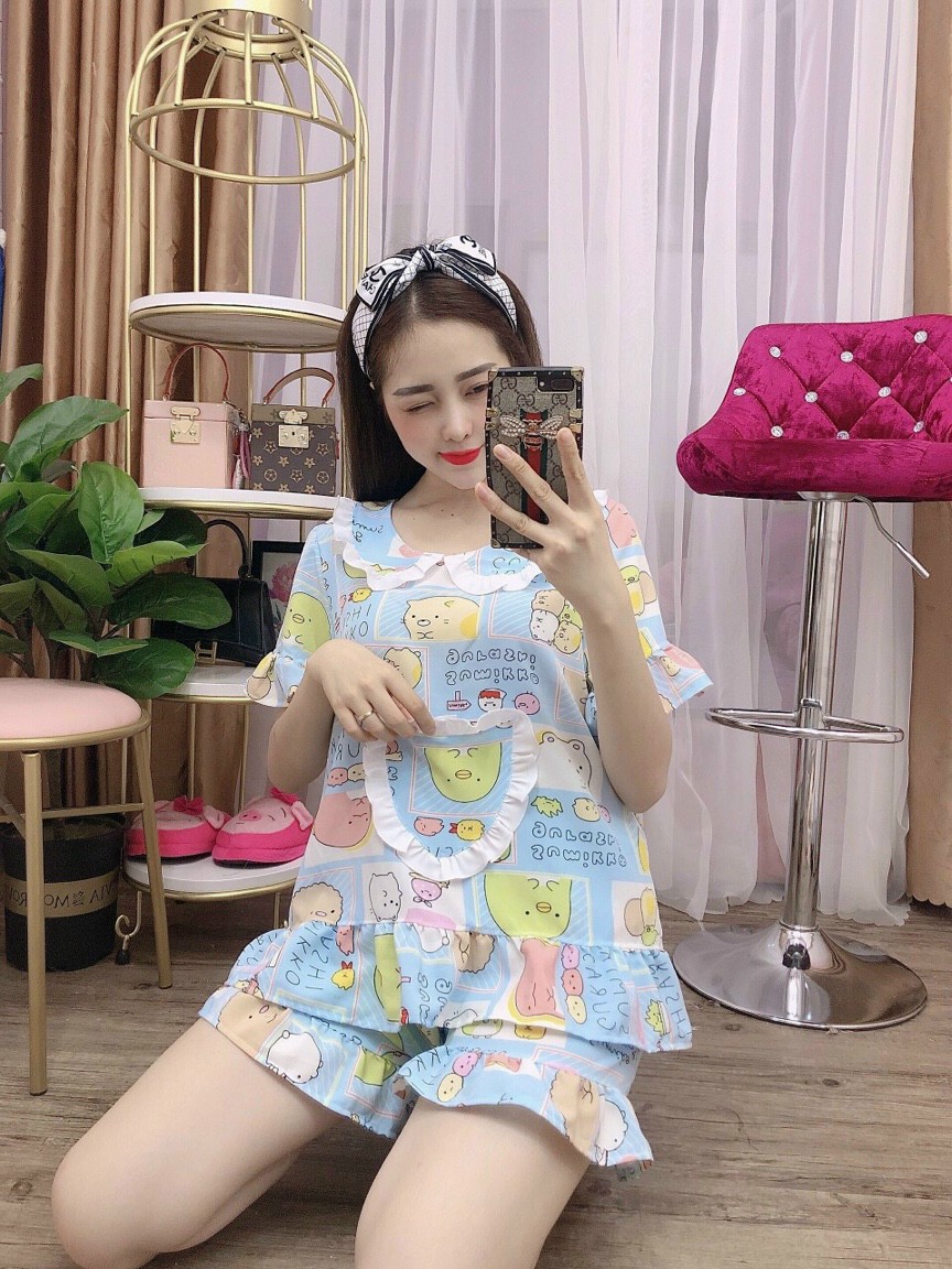 ĐỒ BỘ LỤA HÀN DỄ THƯƠNG SIZE DƯỚI 60KG