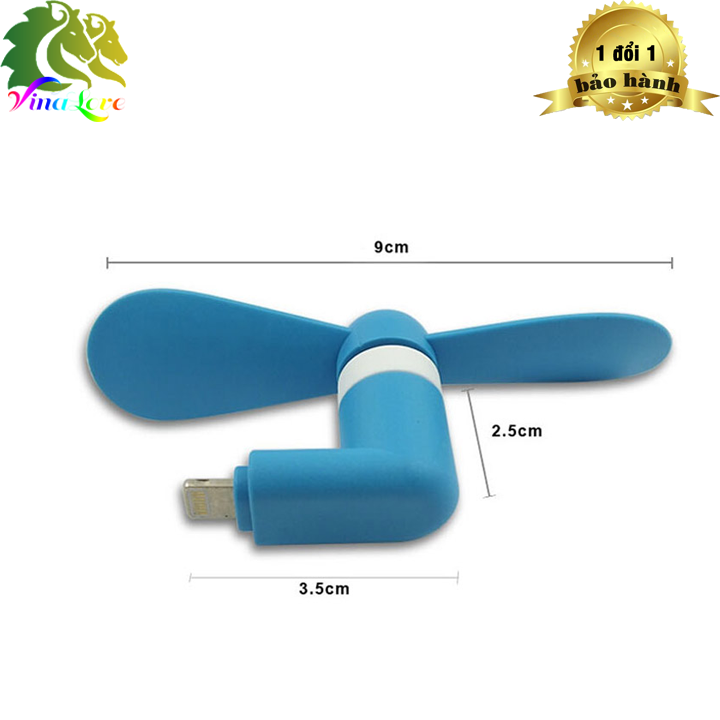 Quạt mini usb 2 cánh cắm cho chân điện thoại