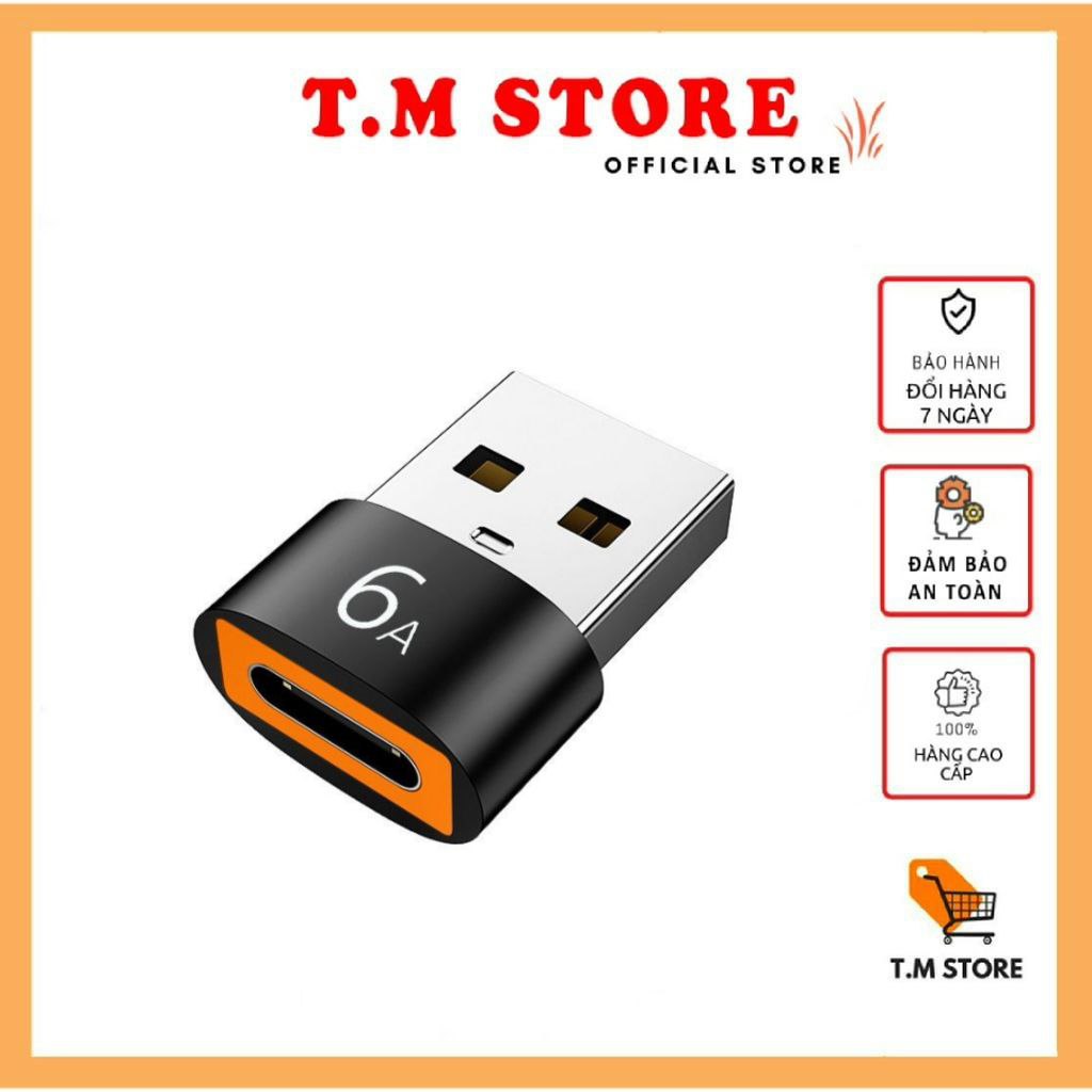 Đầu chuyển đổi OTG, USB sang Type C, truyền dữ liệu, sạc pin tốc độ cao