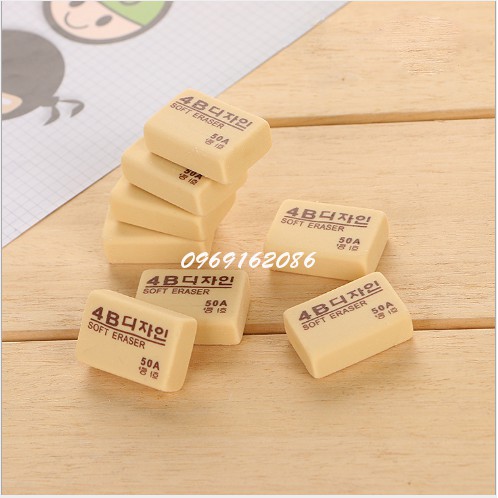 Combo 5 Tẩy Bút Chì Gôm Vàng 4B Dạng Đẹp