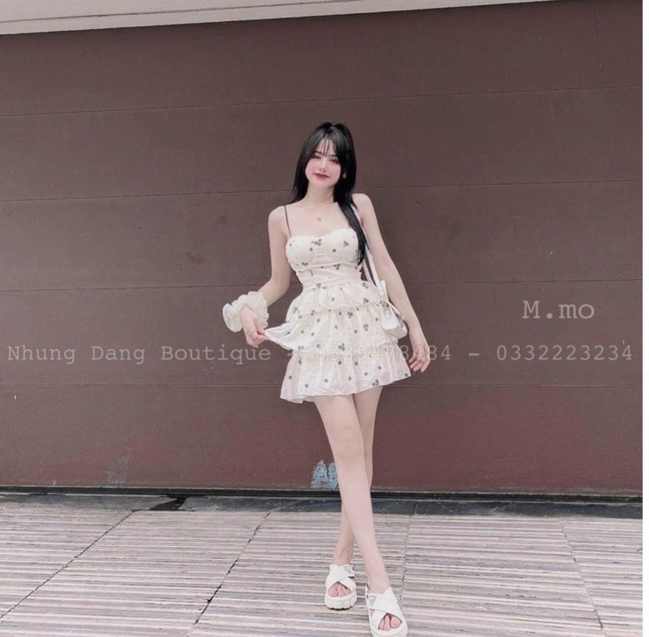 [Mới] Đầm Tầng Phối Voan Cáo Cấp, Đầm 2 Dây Có Mút