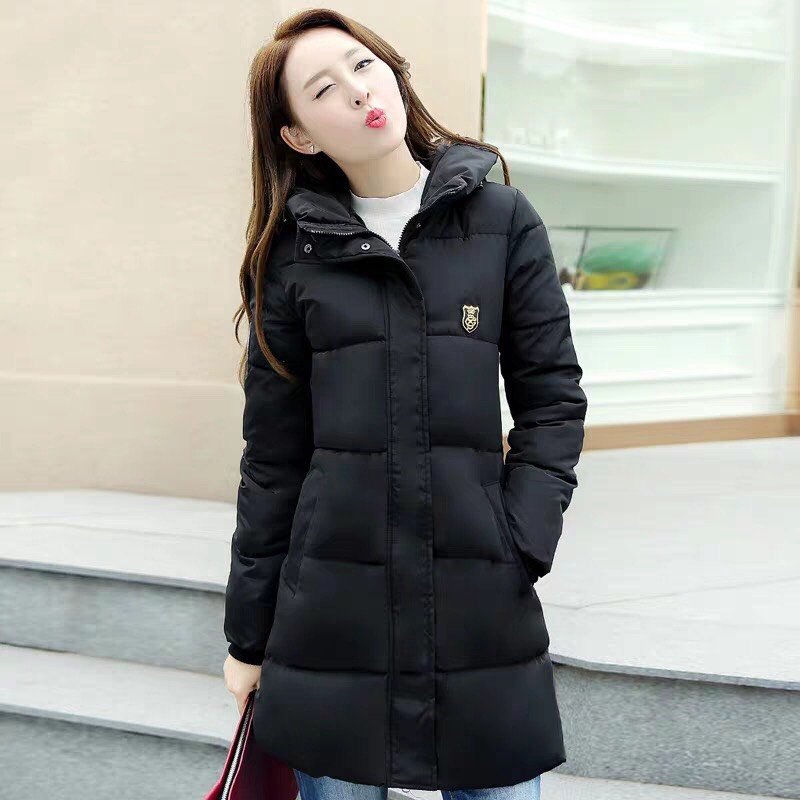MÙA ĐÔNG KHÔNG LẠNH - ÁO KHOÁC PHAO NỮ 3 LỚP DÁNG DÀI LOGO THÊU CỰC ẤM CHO MÙA ĐÔNG A&D STORE
