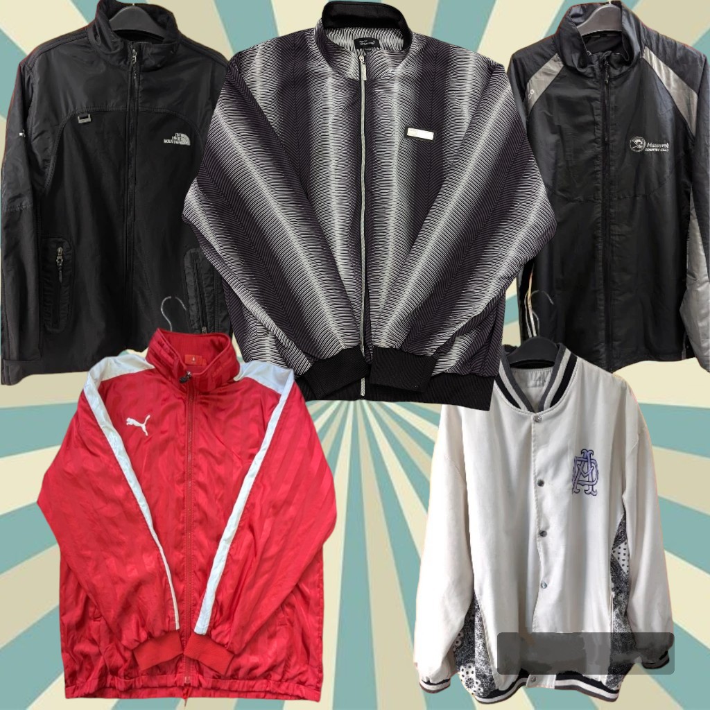 Áo khoác gió 2hand unisex nam nữ form rộng secondhand