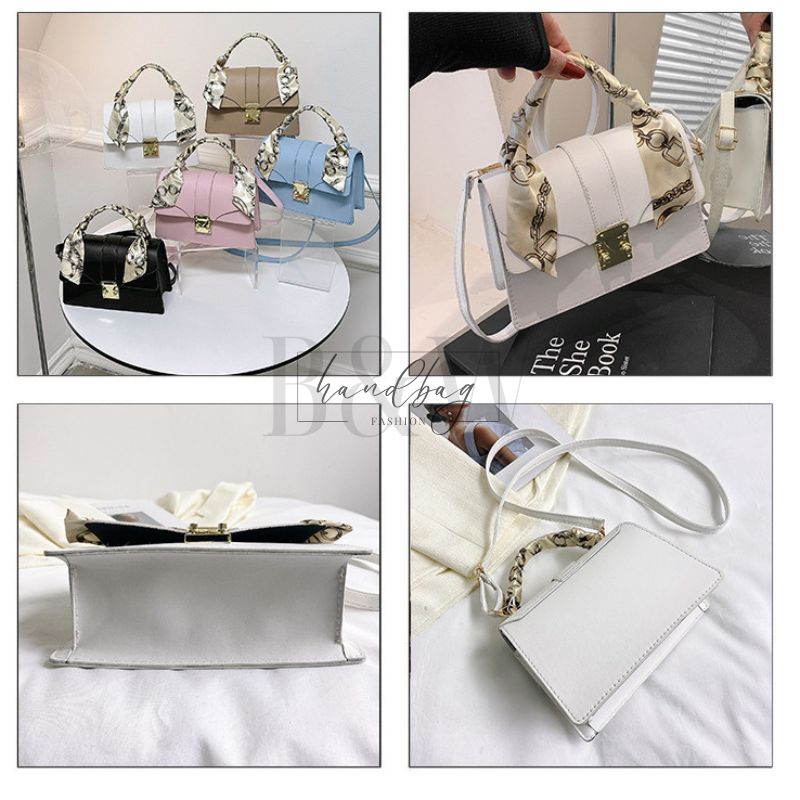 Túi xách nữ đeo chéo, túi đeo vai phong cách, túi xách tay công sở phối dây lụa sang chảnh, đi làm, đi chơi, du lịch, da PU cao cấp, đứng form, có bảo hành da