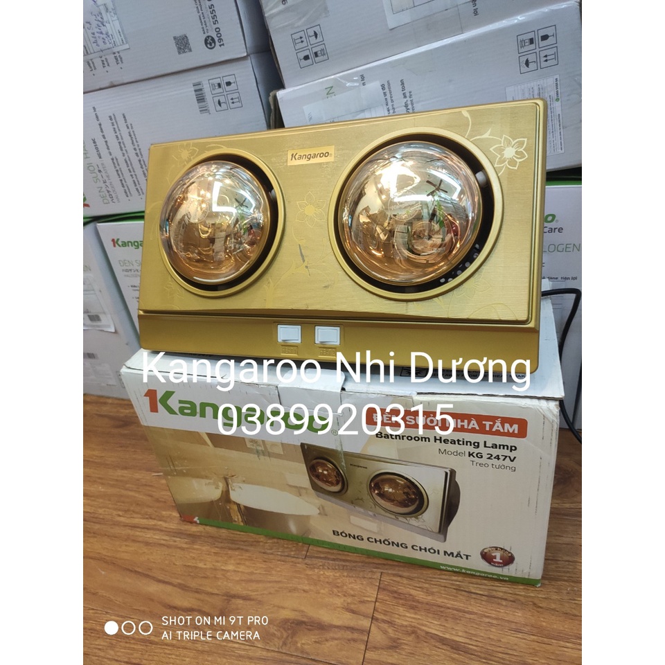 Thanh lý đèn sưởi nhà tắm 2 bóng kangaroo chính hãng kg247.kg247n.kg247v.kg228.kg256
