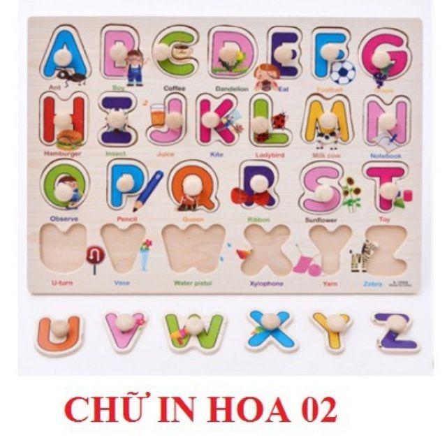 Đồ chơi bảng ghép hình núm gỗ Bảng gỗ có núm cho bé loại to đẹp 22×30cm nhiều chủ đề