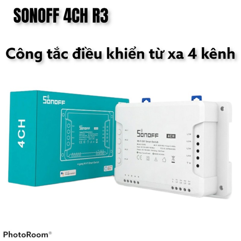 Sonof 4CH R3- công tắc Wifi điều khiển từ xa 4 kênh qua điện thoại thông minh