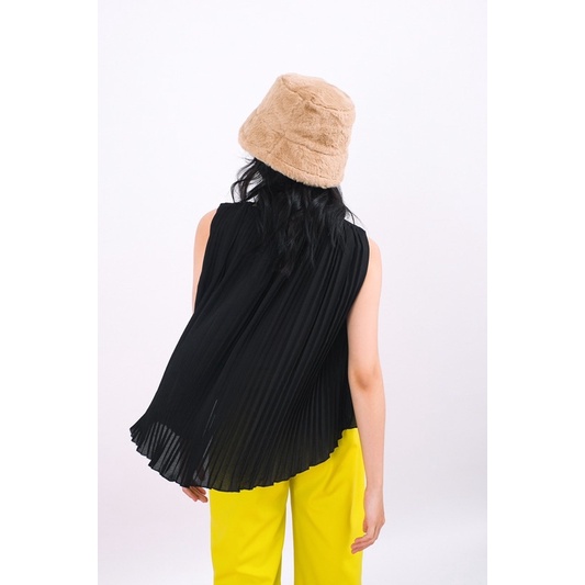 Double Moonshot - Áo dập ly kiểu mullet màu đen