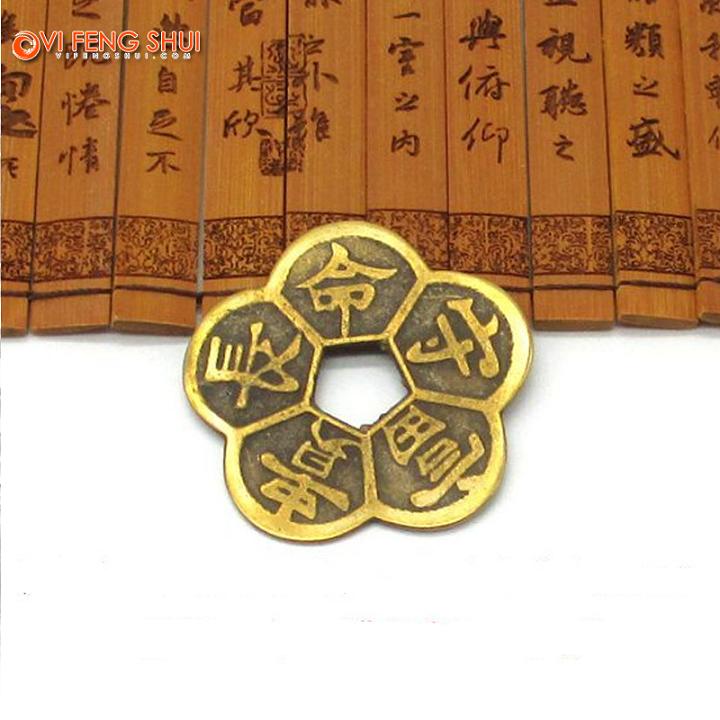2 Đồng Tiền Hoa Mai May Mắn (Hoa Mai Kim Tiền)
