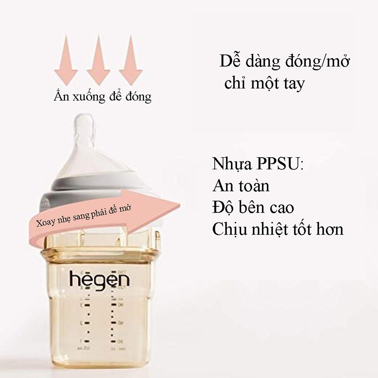 [HCM]Bộ quà tặng cao cấp bình sữa HEGEN Basic Stater Kit