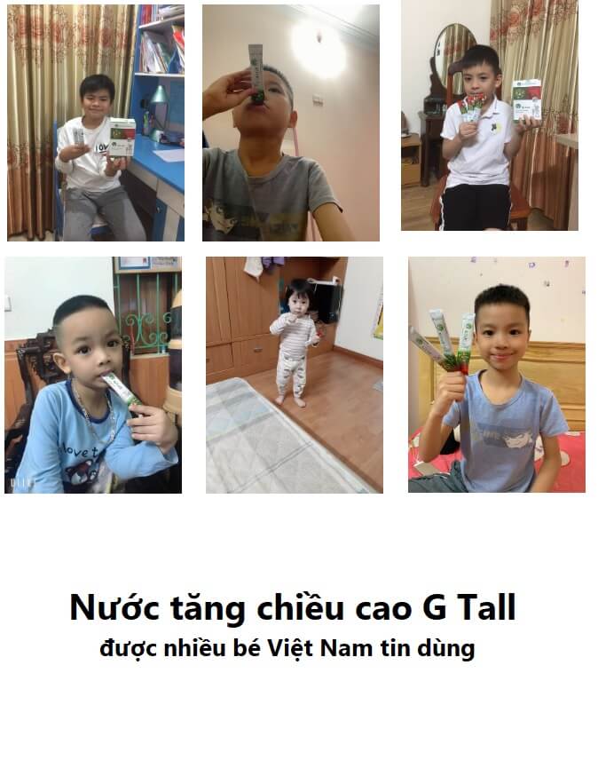NƯỚC TĂNG CHIỀU CAO G-TALL   -   GTALL (HỘP 20 GÓI 10ML/GÓI) - TS001
